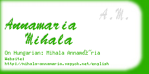 annamaria mihala business card